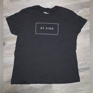 (Bin 23) DOE, Black/Brown 'Be Kind' Graphic T-Shirt, Size M